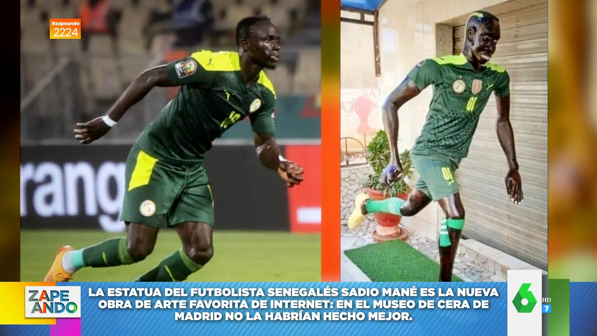 Así es la estatua viral de Sadio Mané