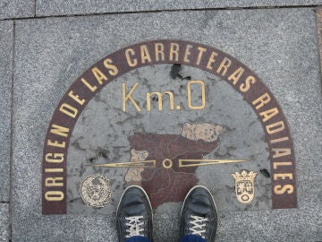 Kilómetro 0 de la Puerta del sol de Madrid