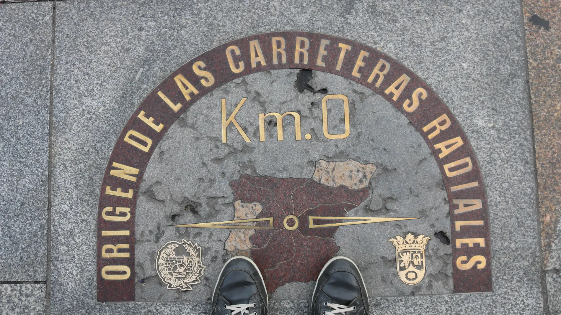 Kilómetro 0 de la Puerta del sol de Madrid