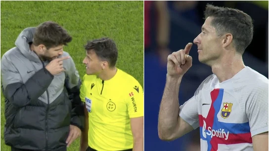 Así reflejó Gil Manzano las expulsiones de Piqué y Lewandowski en el acta arbitral Así reflejó Gil Manzano las expulsiones de Piqué y Lewandowski en el acta arbitral