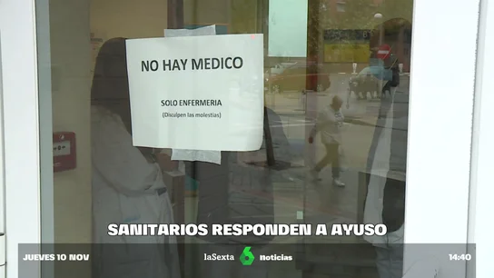 sanitarios responden Ayuso sanitarios responden Ayuso