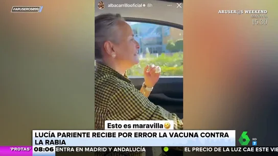 Accidente en el veterinario: Lucía Pariente, madre de Alba Carrillo, recibe por error la vacuna de la rabia Accidente en el veterinario: Lucía Pariente, madre de Alba Carrillo, recibe por error la vacuna de la rabia