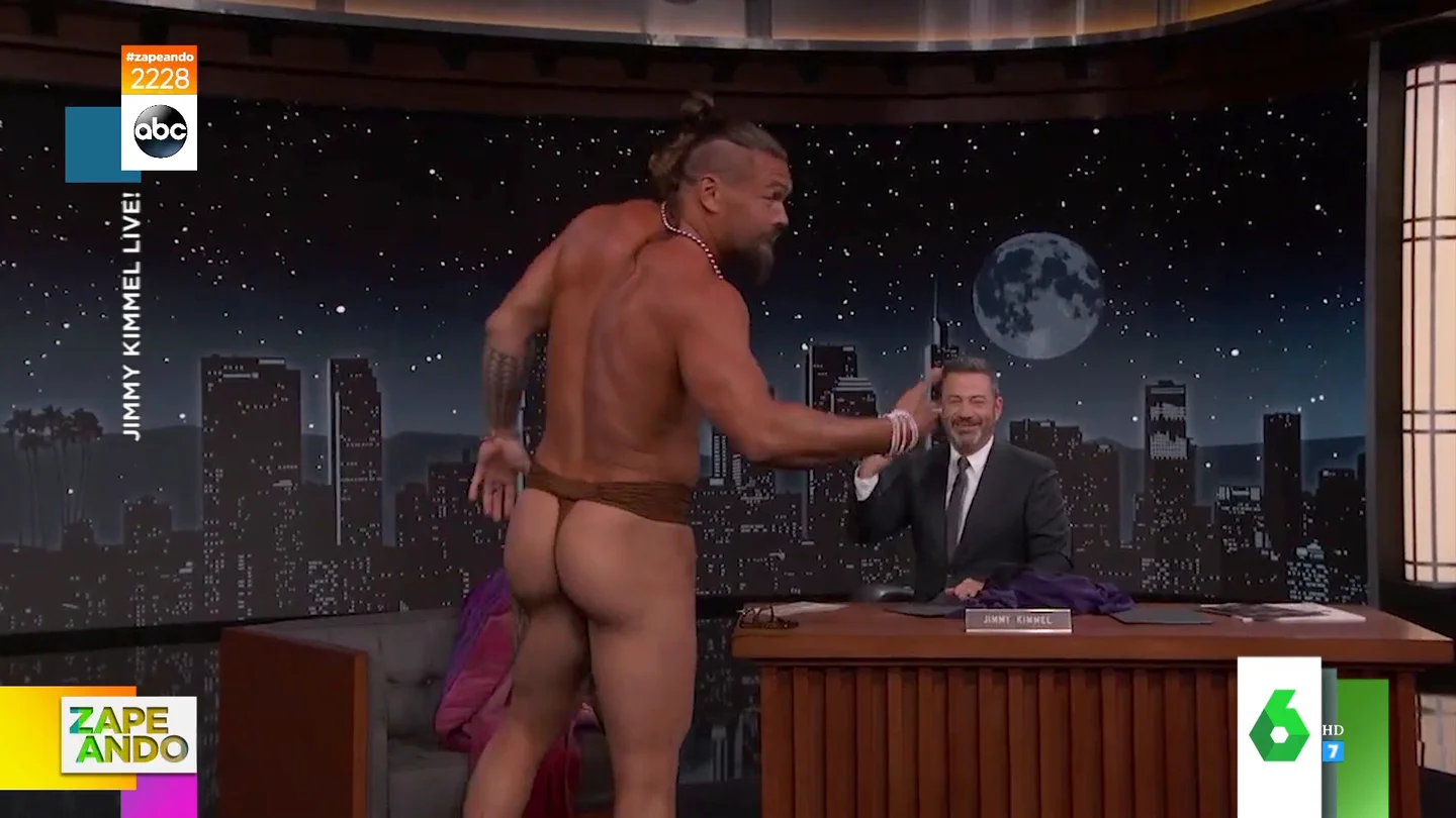 Jason Momoa se desnuda en el programa de Jimmy Kimmel Jason Momoa se desnuda en el programa de Jimmy Kimmel