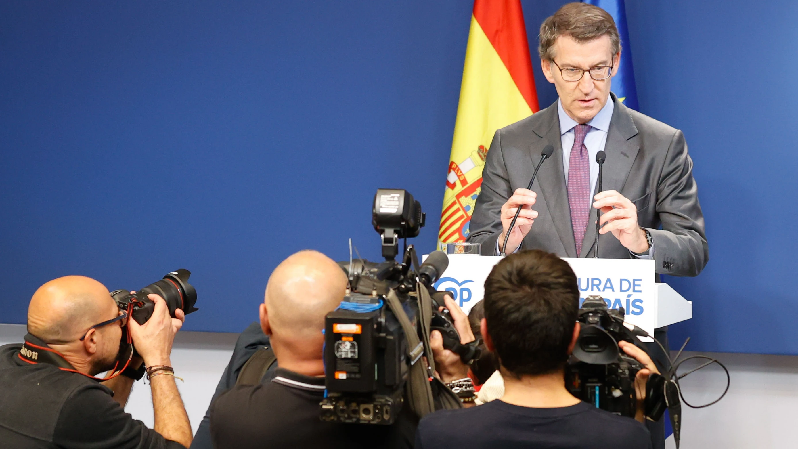El presidente del Partido Popular (PP), Alberto Núñez Feijóo