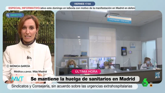 Mónica García critica que Ayuso ha puesto la sanidad madrileña "patas arriba" y pide dimisiones Mónica García critica que Ayuso ha puesto la sanidad madrileña "patas arriba" y pide dimisiones