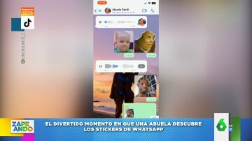 La reacción viral de una abuela cuando su nieta el contesta con stickers con la que no pararás de reír