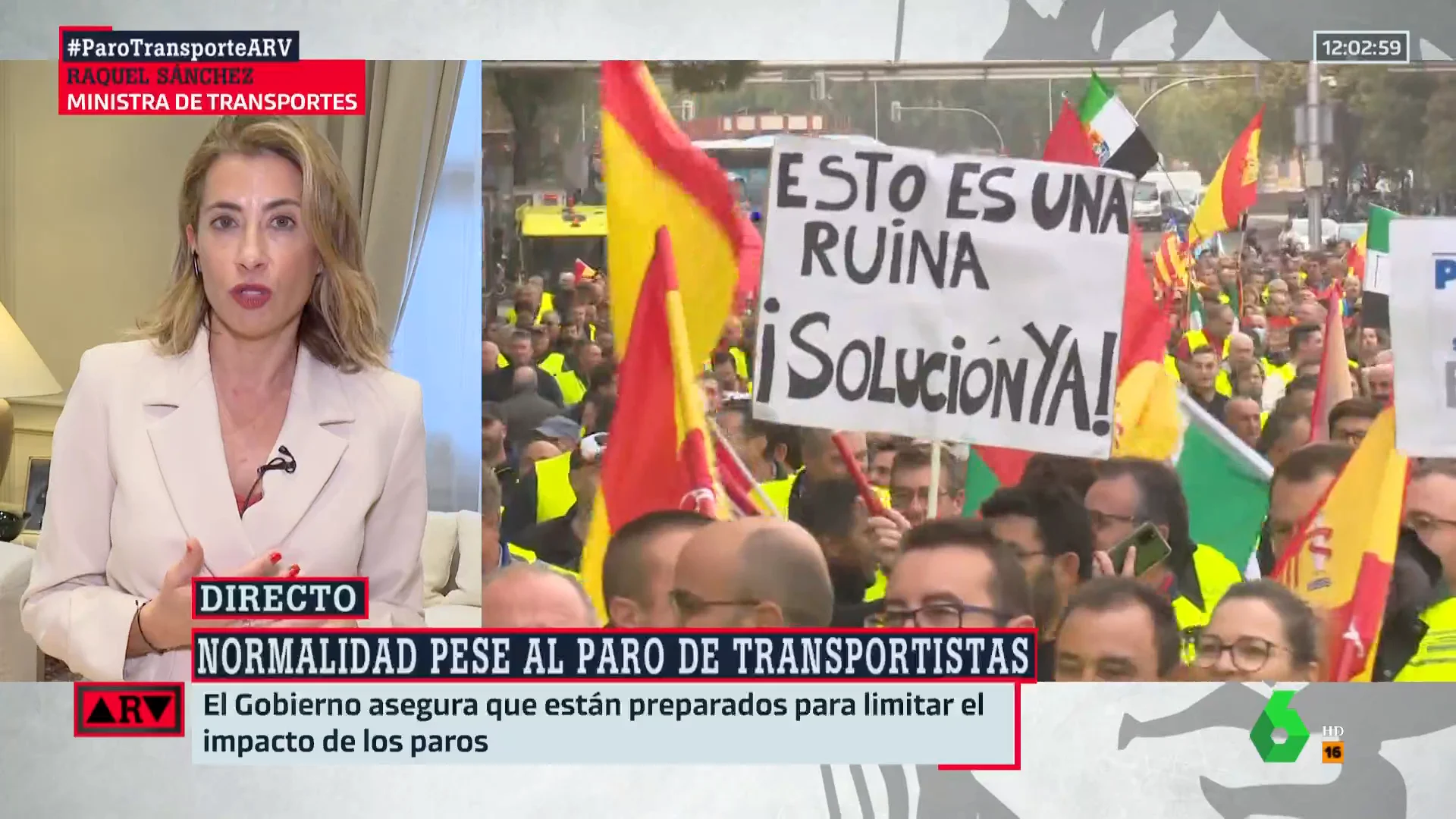 La ministra de Transportes, Raquel Sánchez