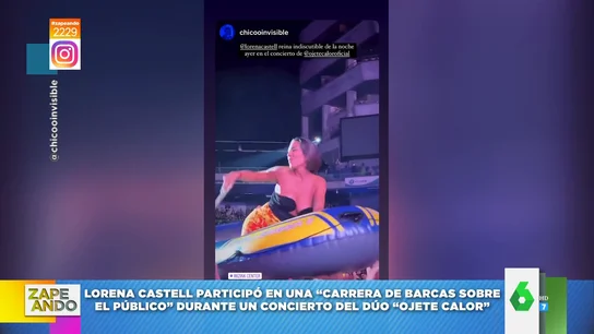 Lorena Castell arrasa en la carrera de barcas sobre el público en el concierto de 'Ojete calor': "Jugó muy al límite con el momento teta" Lorena Castell arrasa en la carrera de barcas sobre el público en el concierto de 'Ojete calor': "Jugó muy al límite con el momento teta"