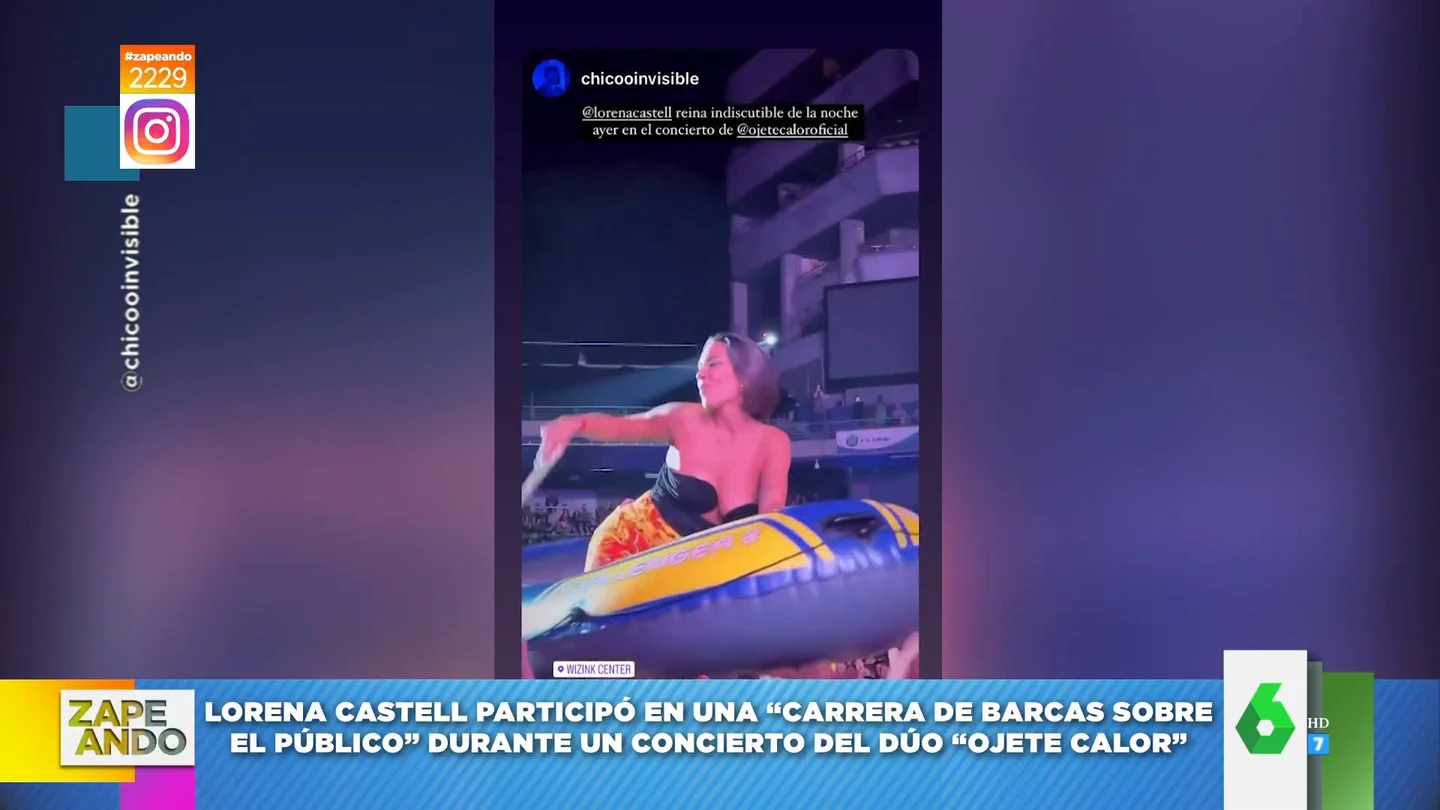 Lorena Castell arrasa en la carrera de barcas sobre el público en el concierto de 'Ojete calor': "Jugó muy al límite con el momento teta" Lorena Castell arrasa en la carrera de barcas sobre el público en el concierto de 'Ojete calor': "Jugó muy al límite con el momento teta"