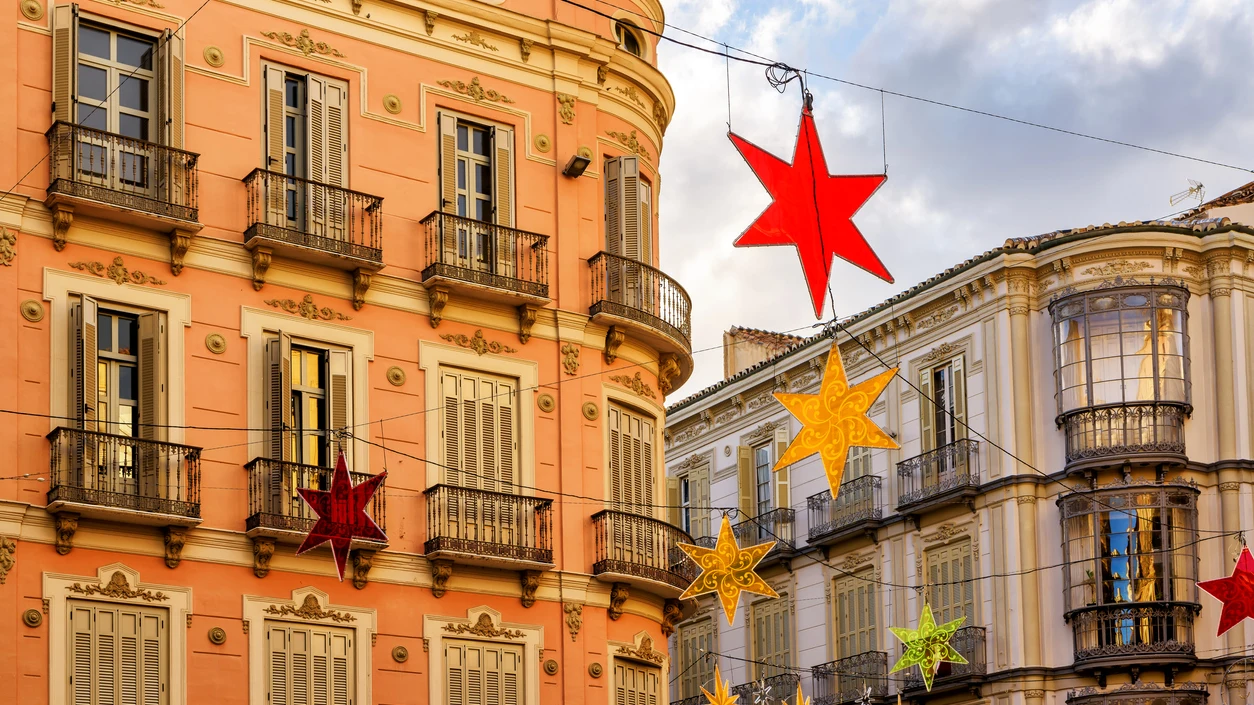 Centro de Málaga en Navidad