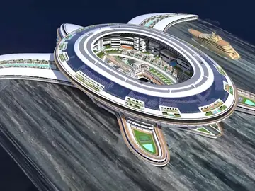 Pangeos: La ciudad flotante italiana en forma de tortuga Pangeos: La ciudad flotante italiana en forma de tortuga