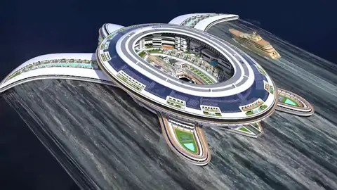 Pangeos: La ciudad flotante italiana en forma de tortuga Pangeos: La ciudad flotante italiana en forma de tortuga