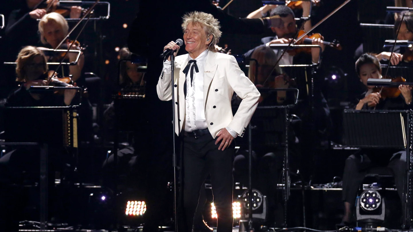 Rod Stewart, durante una actuación Rod Stewart, durante una actuación