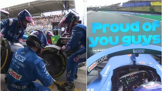 Fernando Alonso activó el 'modo killer' para enmendar el grotesco (y enésimo) error de Alpine en boxes Fernando Alonso activó el 'modo killer' para enmendar el grotesco (y enésimo) error de Alpine en boxes