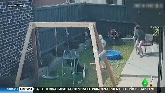 Una madre salva a su hijo del ataque de una serpiente venenosa Una madre salva a su hijo del ataque de una serpiente venenosa