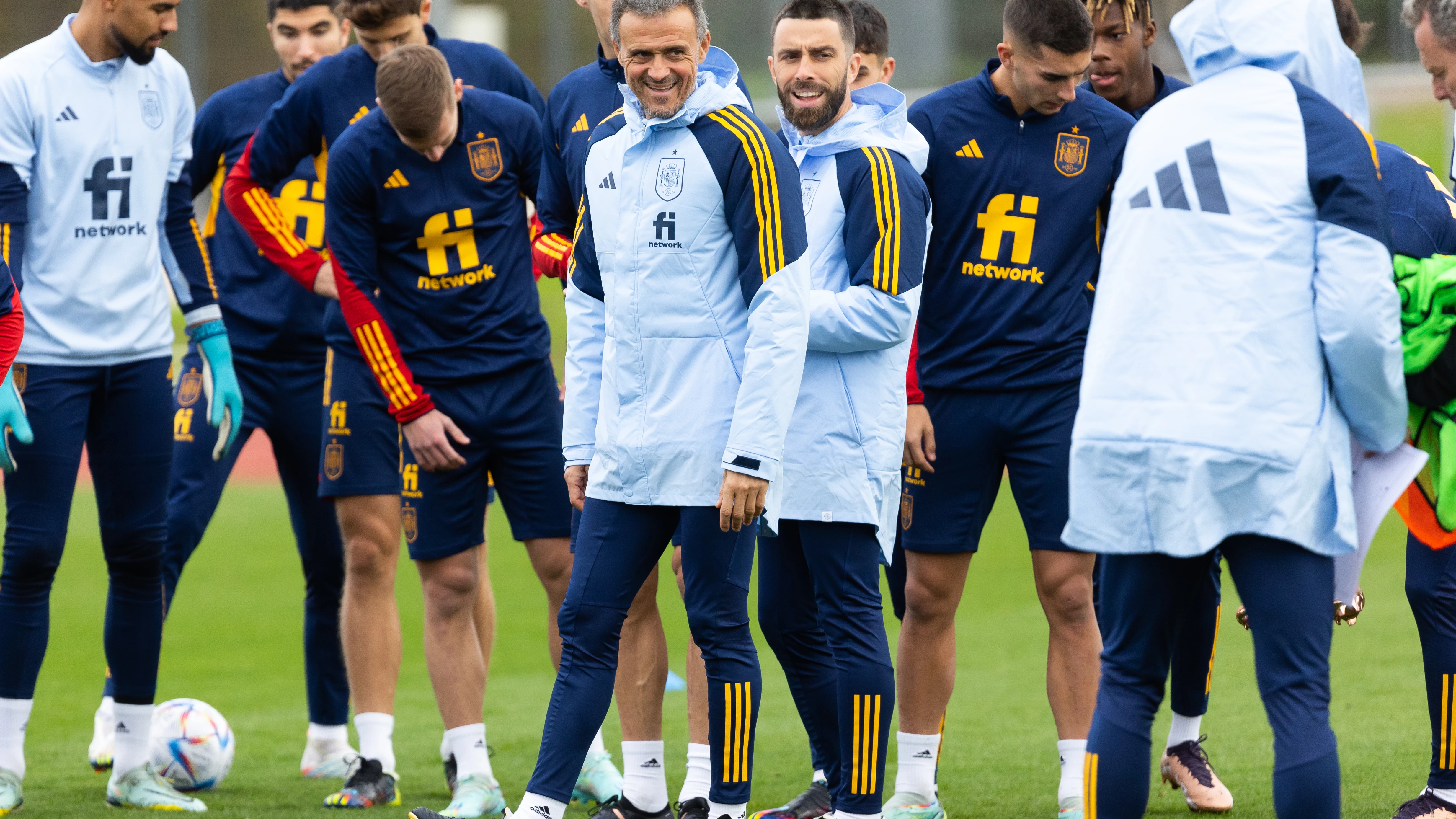 Entrenamiento de la selección española de fútbol