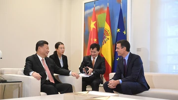 Pedro Sánchez y Xi Jinping, durante su encuentro en 2018