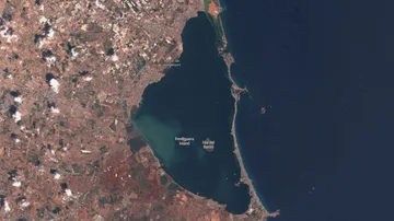 Imagen de satélite del Mar Menor en agosto de 2022