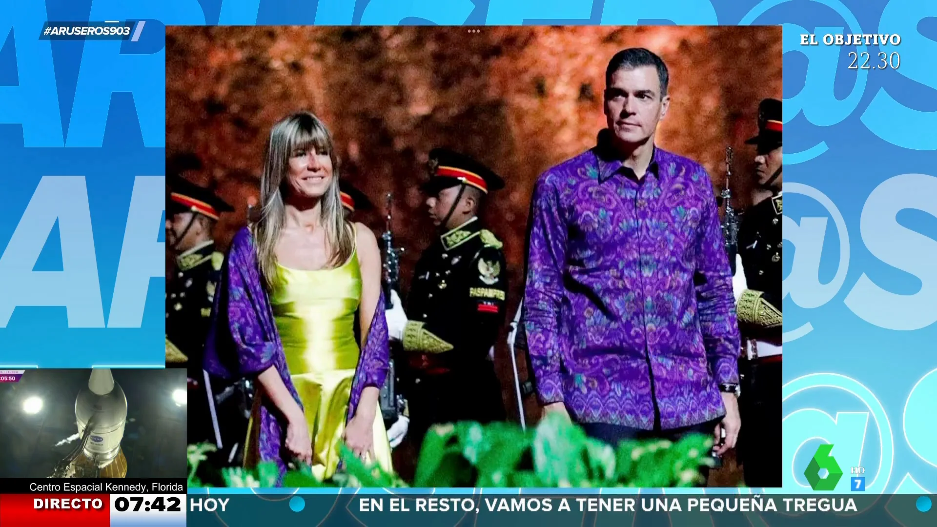 Los looks de Pedro Sánchez y Begoña Gómez en el G20, a análisis: "Es Tom Selleck en 'Magnum'"