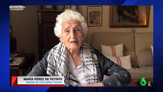 María Pérez de Petinto, madre de Guillermo Fesser: "A esta edad (100 años) te das cuenta de que siempre sigues aprendiendo" María Pérez de Petinto, madre de Guillermo Fesser: "A esta edad (100 años) te das cuenta de que siempre sigues aprendiendo"
