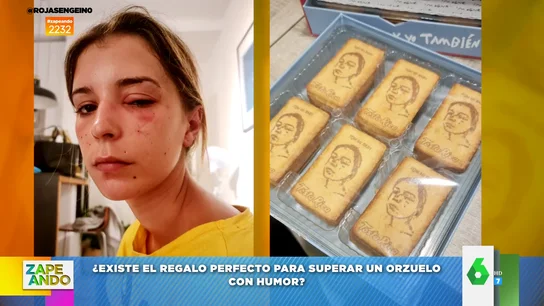 El divertido regalo de un chico a su novia por sufrir un orzuelo: así reacciona cuando le da unas galletas con su cara en ellas El divertido regalo de un chico a su novia por sufrir un orzuelo: así reacciona cuando le da unas galletas con su cara en ellas