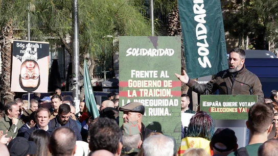 Santiago Abascal en un acto de Vox en Barcelona Santiago Abascal en un acto de Vox en Barcelona
