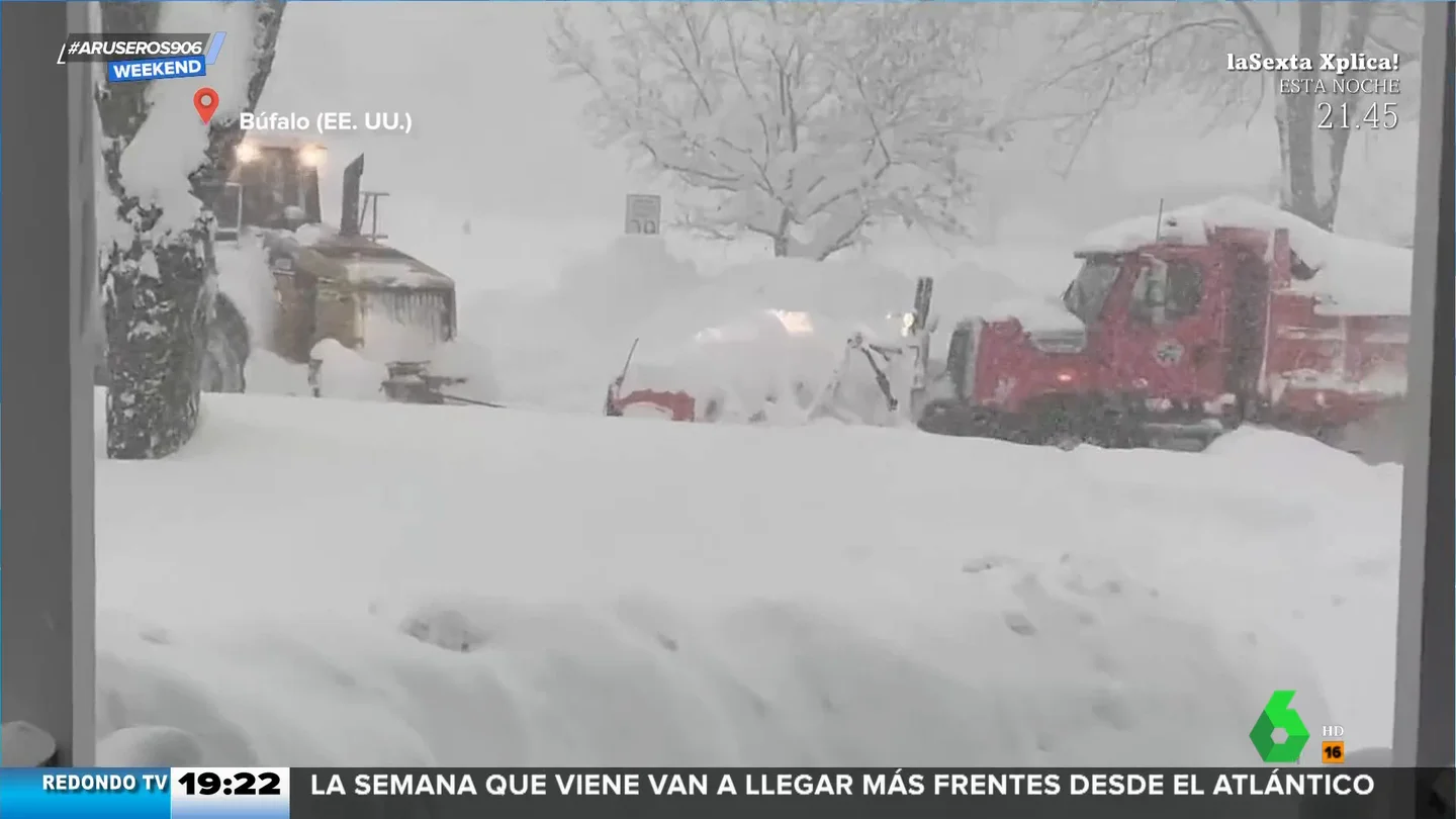 Así es la nevada por el efecto lago que paraliza parte de EEUU Así es la nevada por el efecto lago que paraliza parte de EEUU