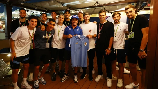 Fernando Alonso, con la selección de Uruguay Fernando Alonso, con la selección de Uruguay