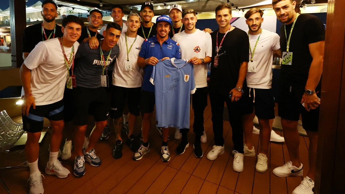 Fernando Alonso, con la selección de Uruguay