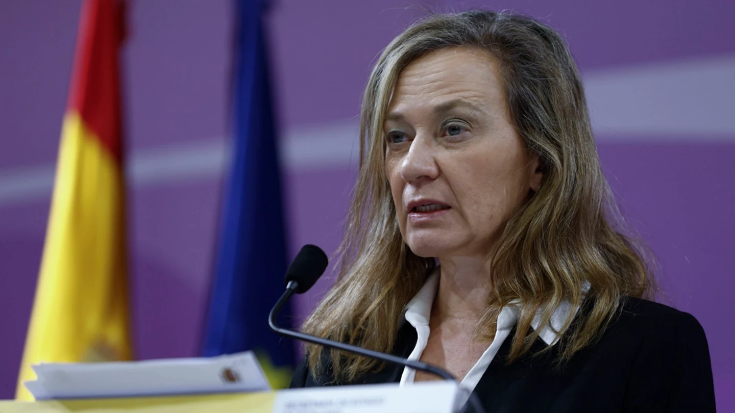 La Delegada del Gobierno contra la Violencia de Género, Victoria Rosell, durante una rueda de prensa La Delegada del Gobierno contra la Violencia de Género, Victoria Rosell, durante una rueda de prensa