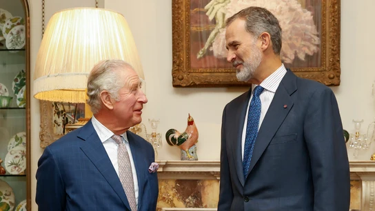 Carlos III y Felipe VI, durante su encuentro Carlos III y Felipe VI, durante su encuentro