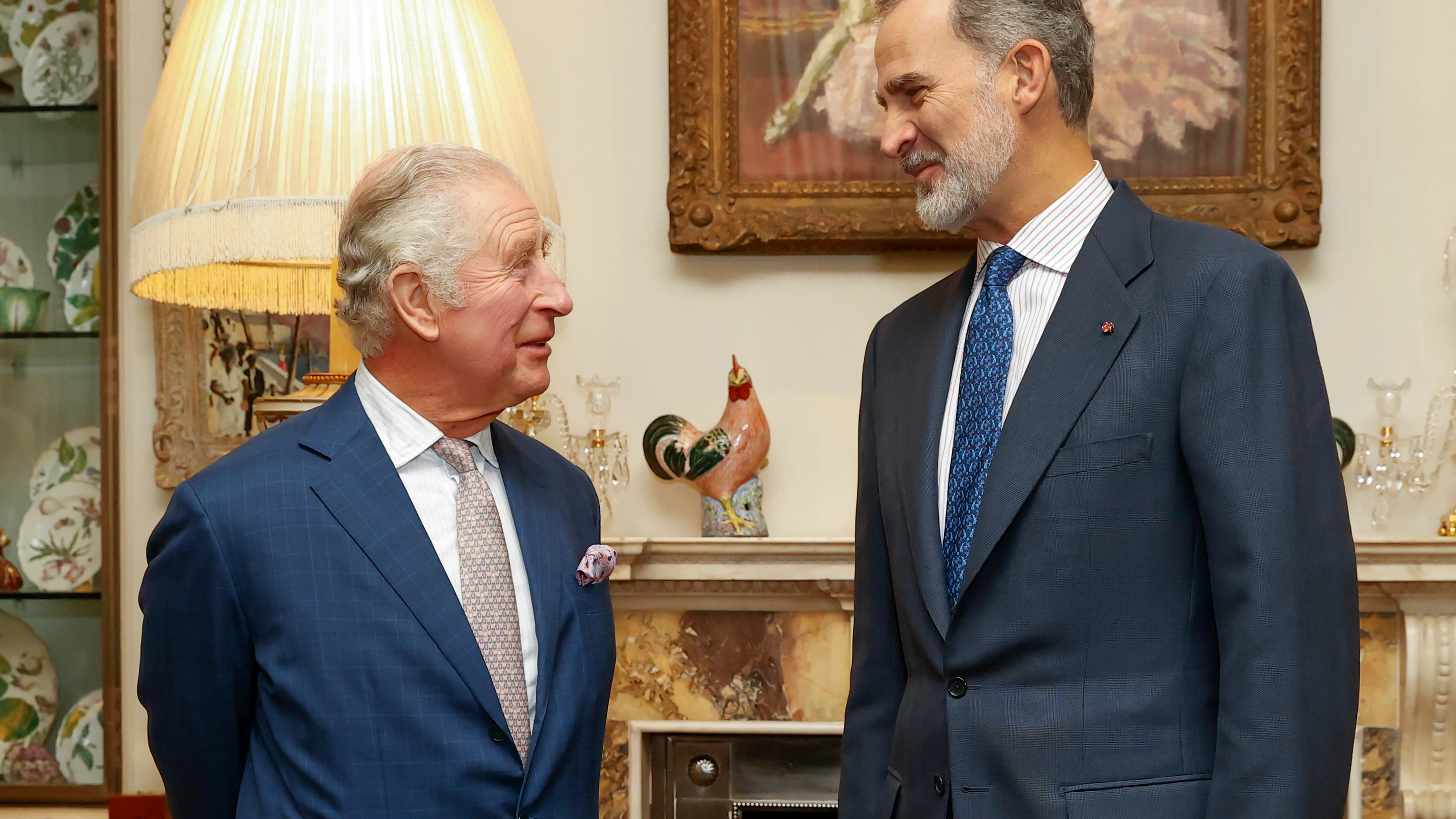 Carlos III y Felipe VI, durante su encuentro