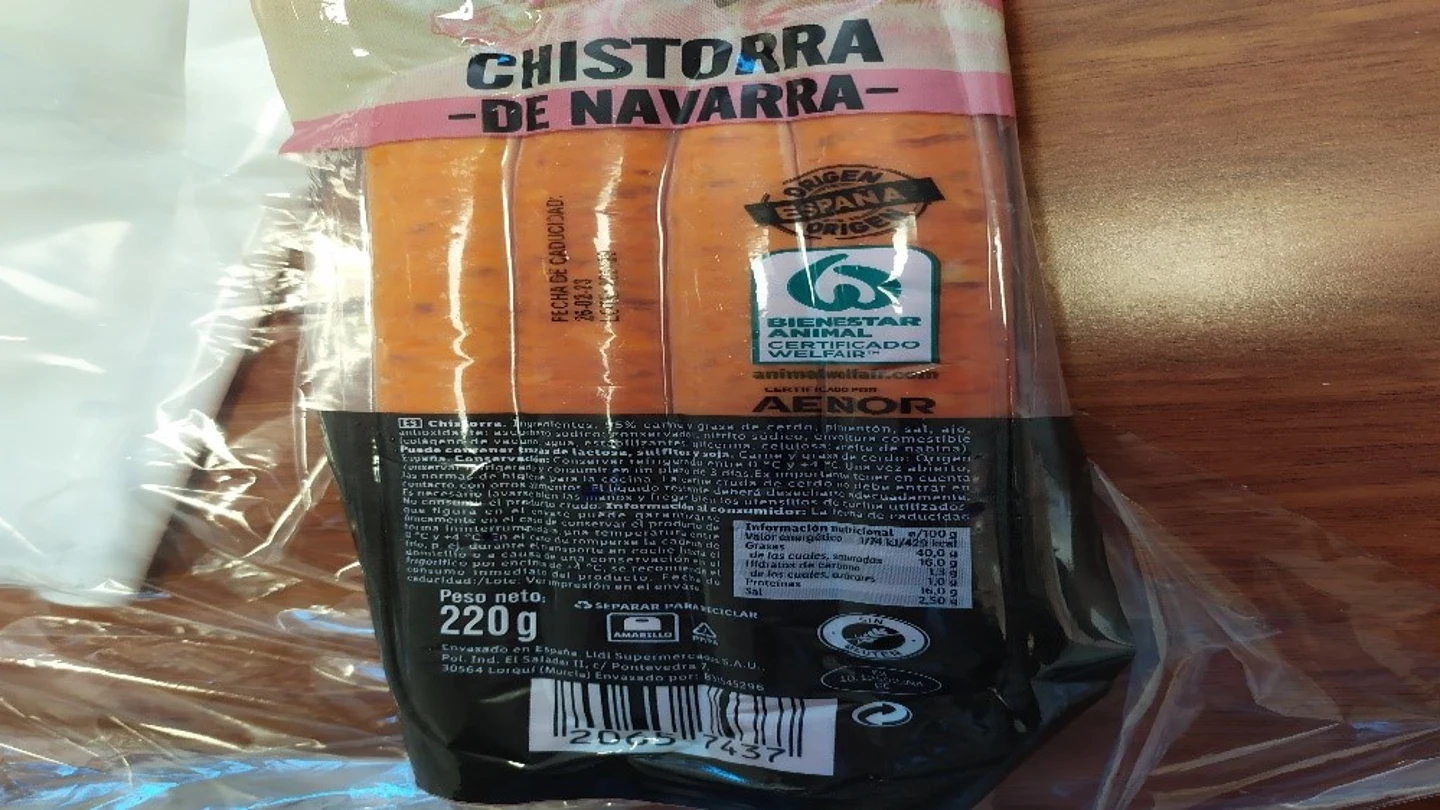 Imagen del producto afectado por esta alerta alimentaria. Imagen del producto afectado por esta alerta alimentaria.