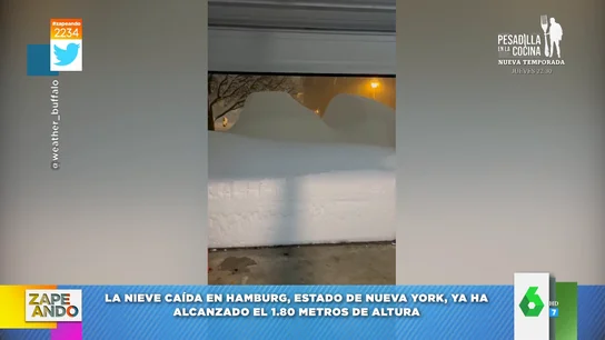 Vídeo viral de un hombre qu eabre su garaje y se encuentra con dos metros de nieve Vídeo viral de un hombre qu eabre su garaje y se encuentra con dos metros de nieve