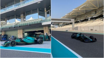 ¡Fernando Alonso ya rueda con el Aston Martin en los test de Abu Dhabi de F1!