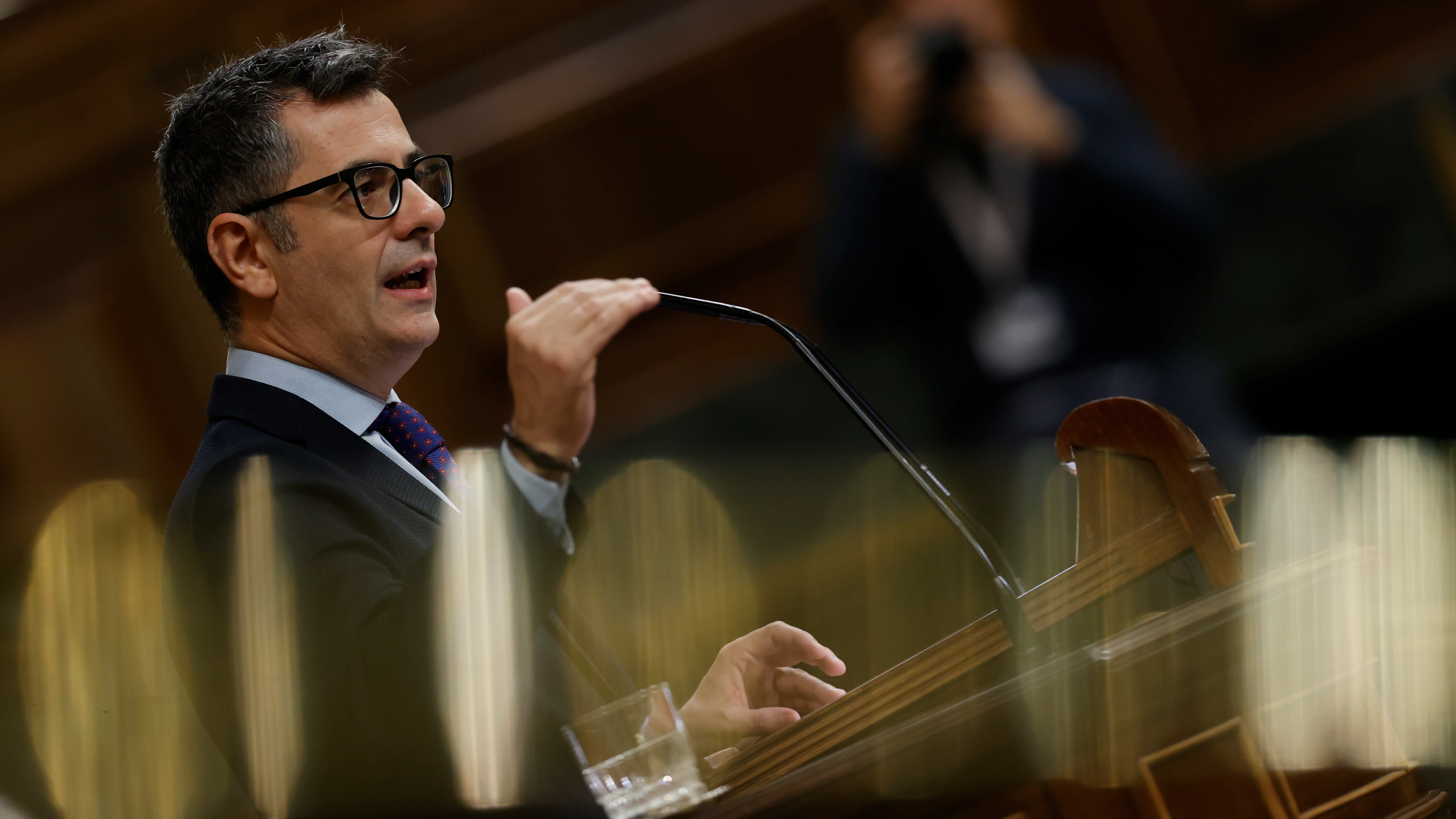 Félix Bolaños, durante una intervención en el Congreso de los Diputados