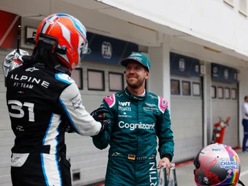 Esteban Ocon y Sebastian Vettel Esteban Ocon y Sebastian Vettel