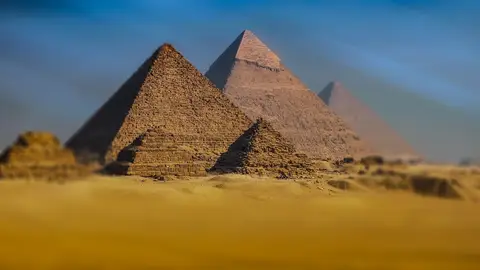 Imagen de archivo de las pirámides de Egipto Imagen de archivo de las pirámides de Egipto