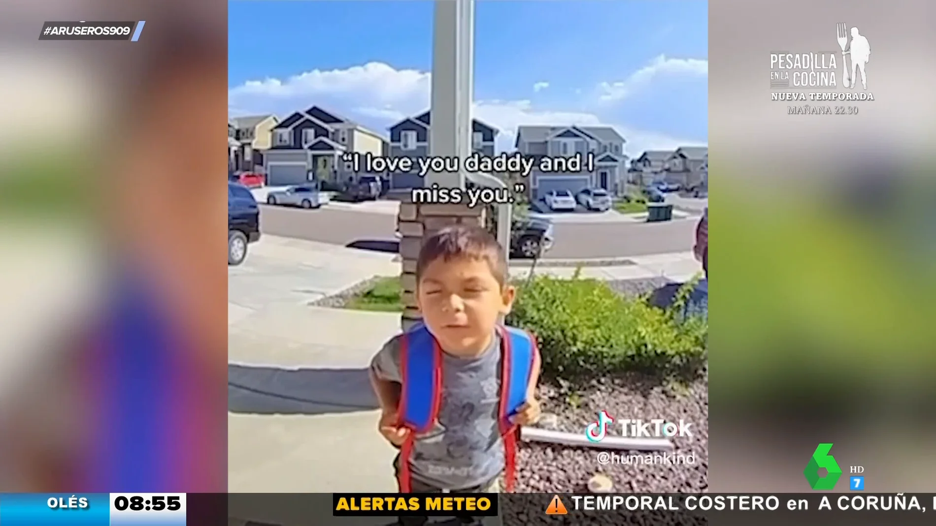 La tierna técnica de este niño para comunicarse con su padre cuando tiene que ausentarse de casa