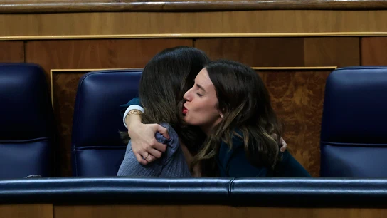 La ministra de Igualdad, Irene Montero, y la ministra de Derechos Sociales y Agenda 2030, Ione Belarra La ministra de Igualdad, Irene Montero, y la ministra de Derechos Sociales y Agenda 2030, Ione Belarra