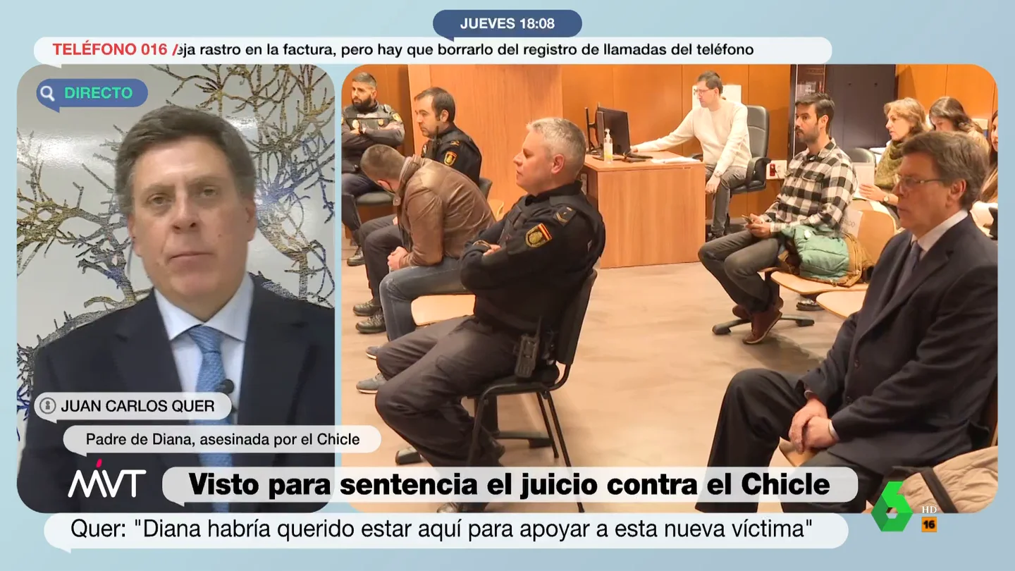 Juan Carlos Quer, tras el juicio a 'El Chicle': "El legado de Diana es evitar que se repitan otros crímenes" Juan Carlos Quer, tras el juicio a 'El Chicle': "El legado de Diana es evitar que se repitan otros crímenes"
