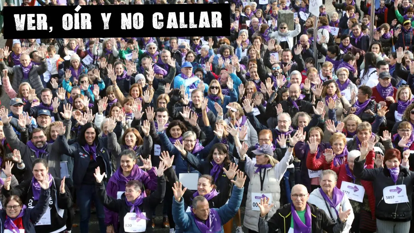 Manifestación contra la violencia machista en Santiago Manifestación contra la violencia machista en Santiago