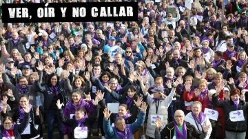Manifestación contra la violencia machista en Santiago