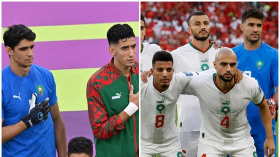 Bono estuvo en el himno, pero en la foto de equipo ya no sale Bono estuvo en el himno, pero en la foto de equipo ya no sale