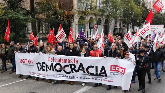Manifestación contra el Gobierno de PP y Vox en Castilla y León Manifestación contra el Gobierno de PP y Vox en Castilla y León