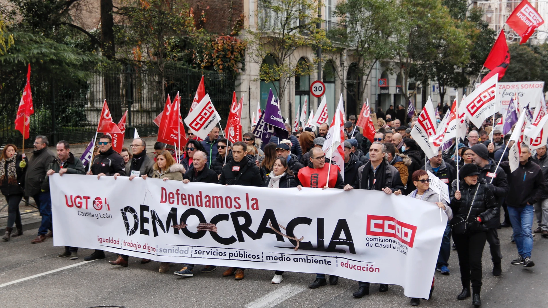 Manifestación contra el Gobierno de PP y Vox en Castilla y León