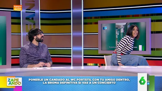 Lorena Castell, tras caerse en un baño portátil mientras hacía pis: "Me eché cerveza por encima, que eso lo camufla todo" Lorena Castell, tras caerse en un baño portátil mientras hacía pis: "Me eché cerveza por encima, que eso lo camufla todo"