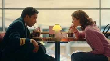 The destinies of staff and passengers become intertwined when a storm detains them at Oslo airport.