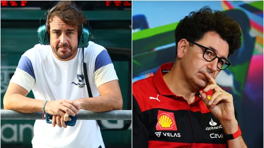 Fernando Alonso y Mattia Binotto Fernando Alonso y Mattia Binotto