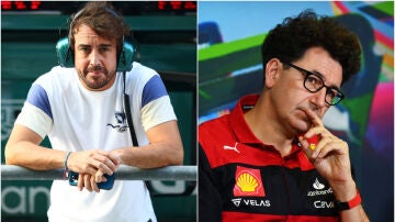 Fernando Alonso y Mattia Binotto